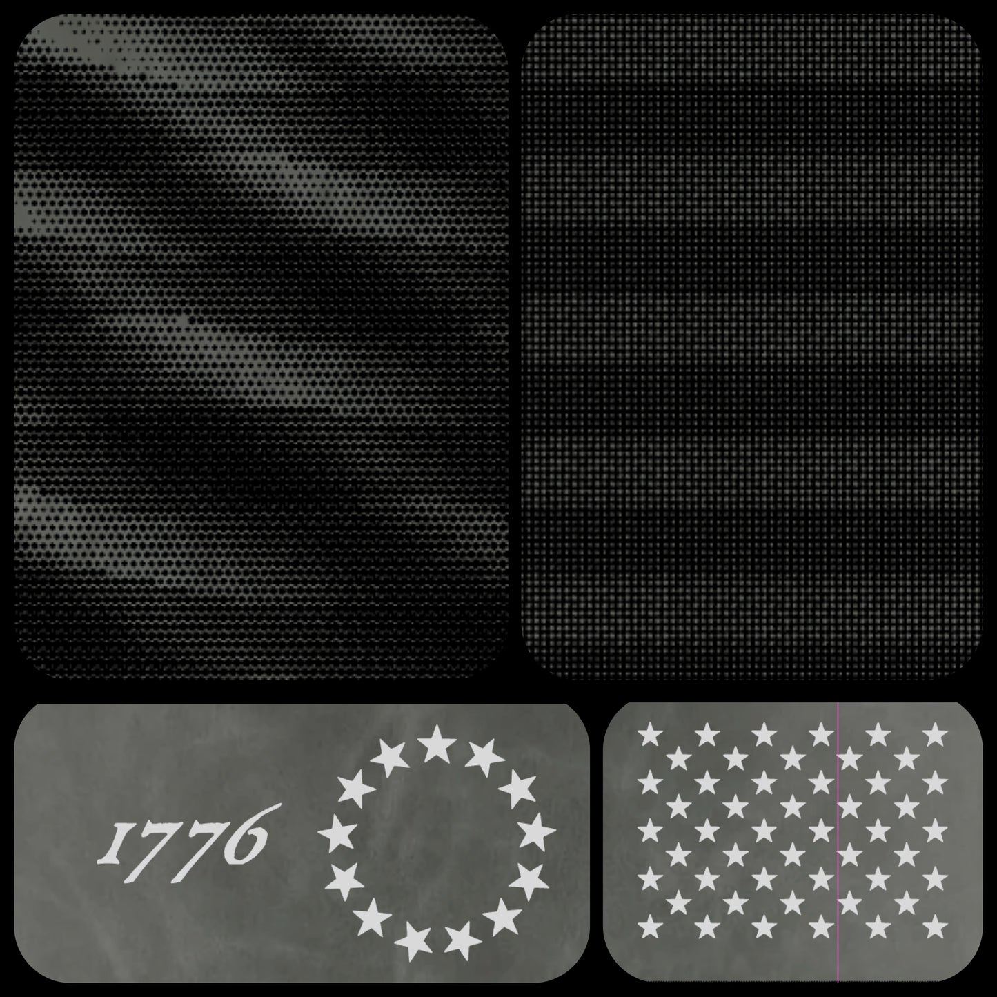 RONIN FLAG TEMPLATES 5X3 W/ STARS