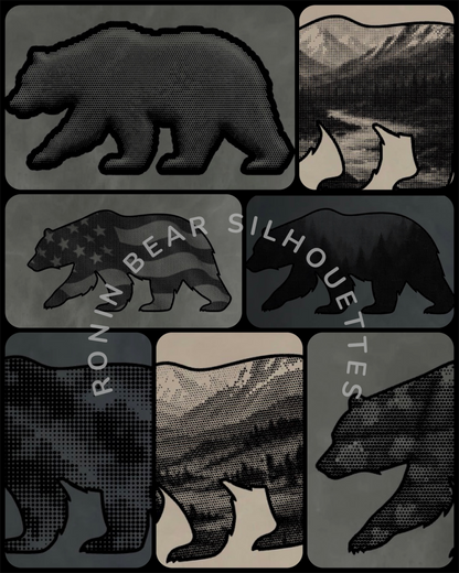 RONIN BEAR SILHOUETTES (7 TOTAL)