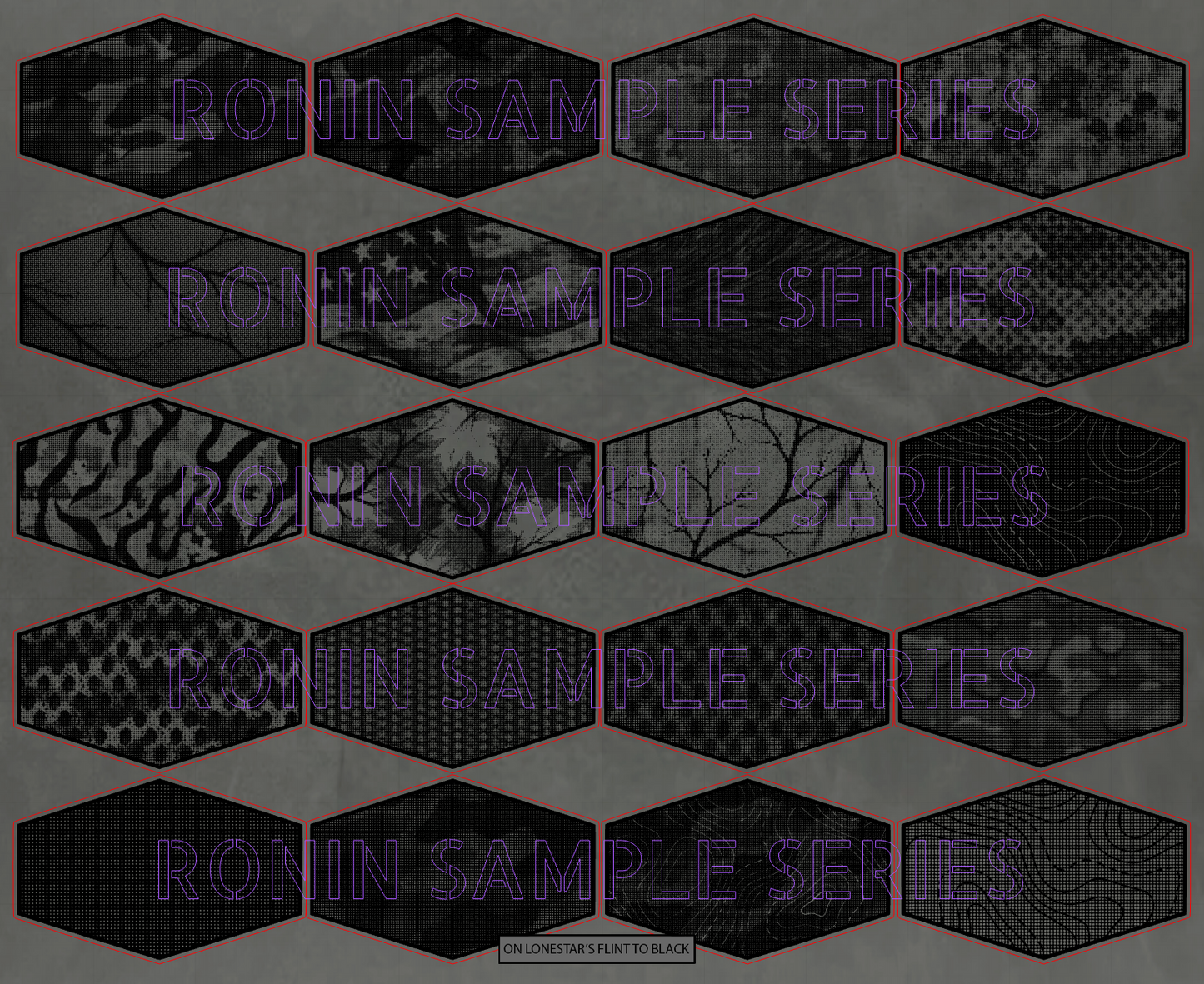 RONIN WIDE HEX BUNDLE SAMPLE - (20) WIDE HEX PATTERNS  Digital Download