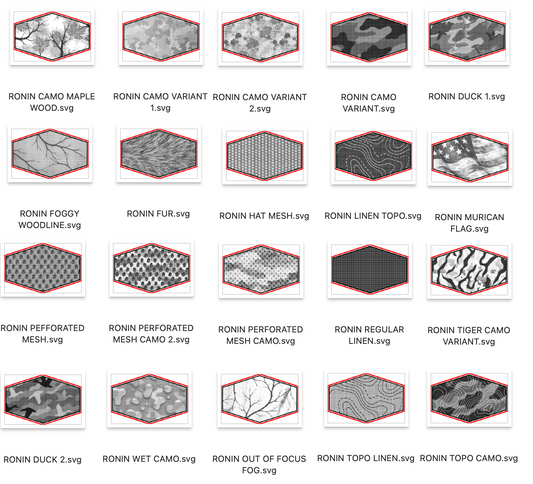 RONIN WIDE HEX BUNDLE SAMPLE - (20) WIDE HEX PATTERNS  Digital Download